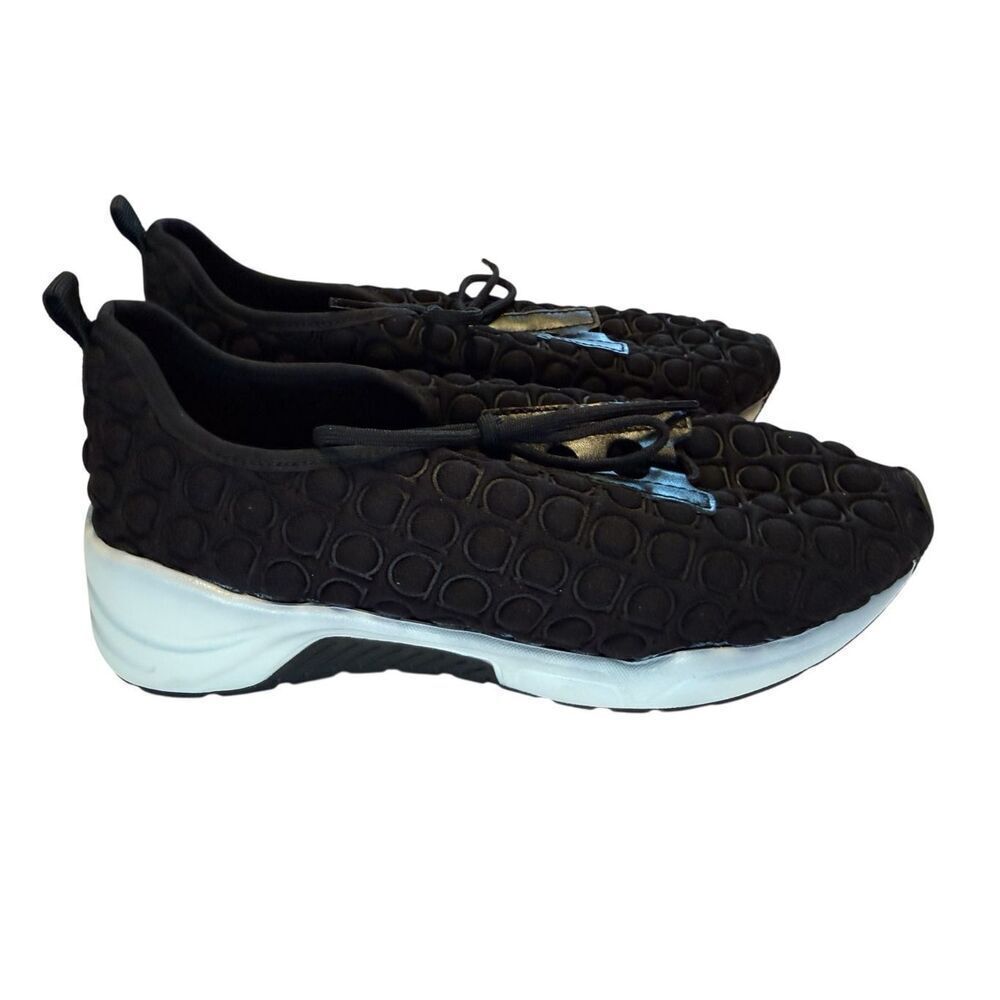 Linea Paolo Women's 6.5 Fashion Trainers Black Bubble Fabric Sporty Athleisure